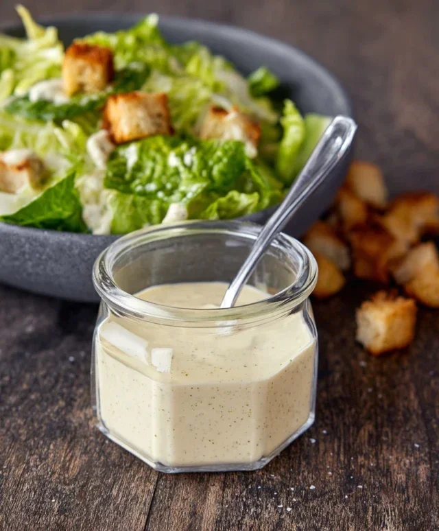 Homemade Creamy Caesar Salad Dressing