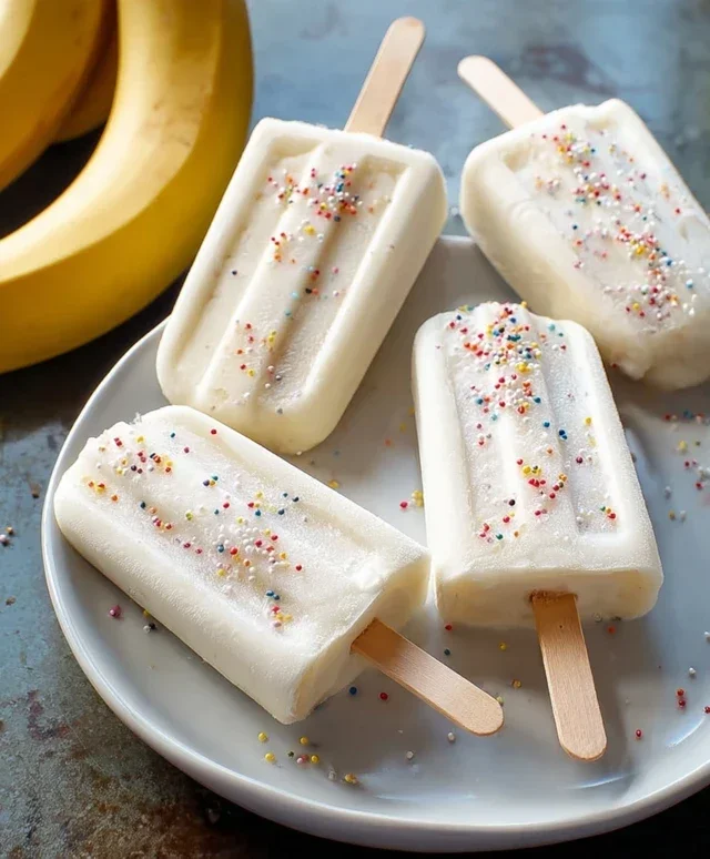 Frozen Banana Yogurt Pops