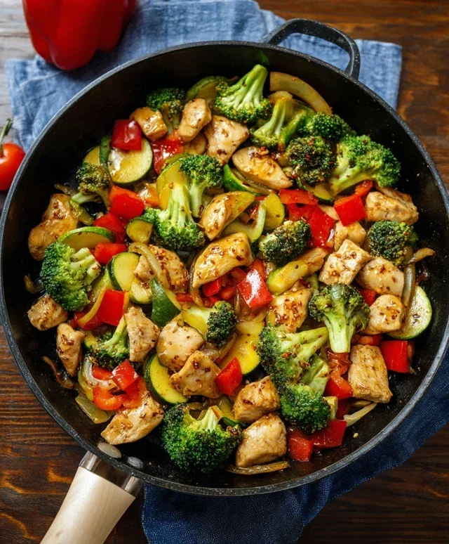 Healthy Chicken and Vegetables Skillet