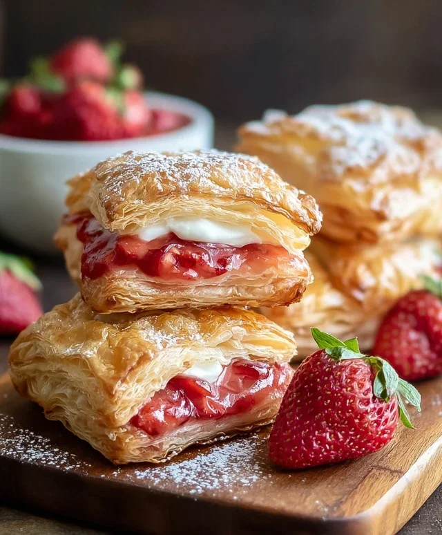 Strawberry Flaky Puffs