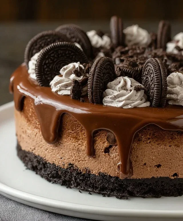 No Bake Oreo Nutella Cheesecake