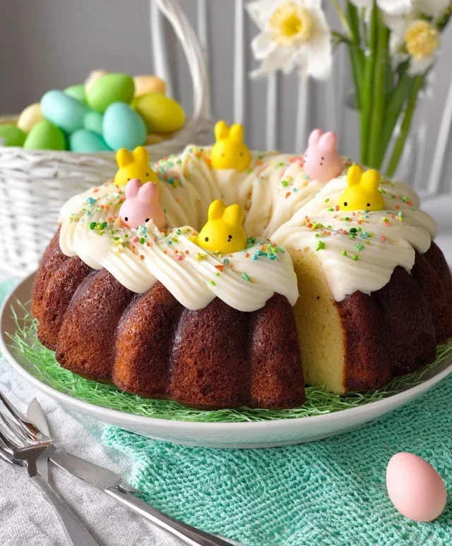 Easter Basket Bundt Cake Recipe (Easy Spring Dessert!)