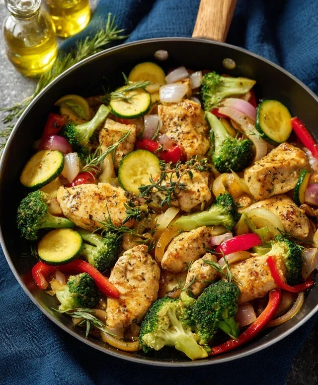 Healthy Chicken and Vegetables Skillet
