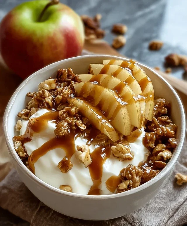 Caramel Apple Pie Yogurt Bowl