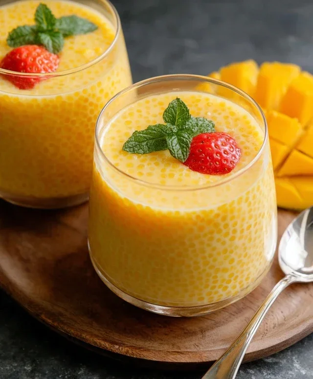 Mango Tapioca Pudding (Mango Sago)