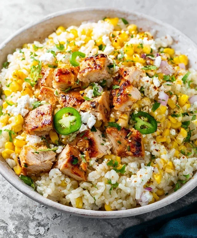 Street Corn Chicken Rice Bowl Recipe