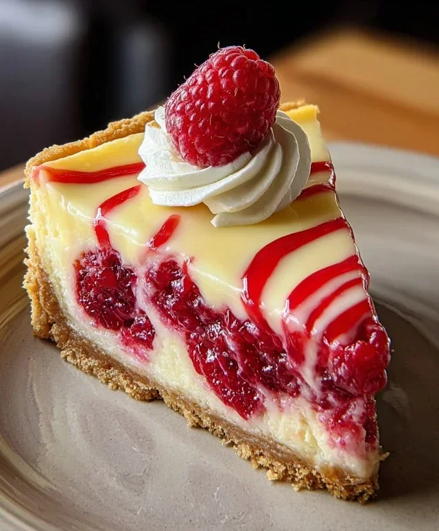 Raspberry Lemon White Chocolate Cheesecake