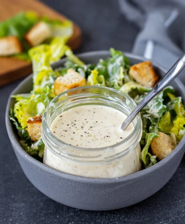 Homemade Creamy Caesar Salad Dressing
