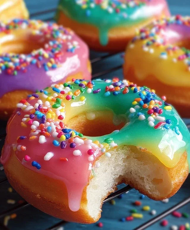 Rainbow-Filled Doughnuts