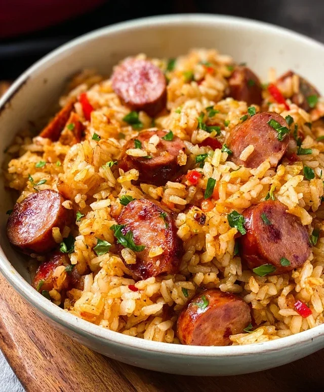 One Pot Smoked Sausage And Rice