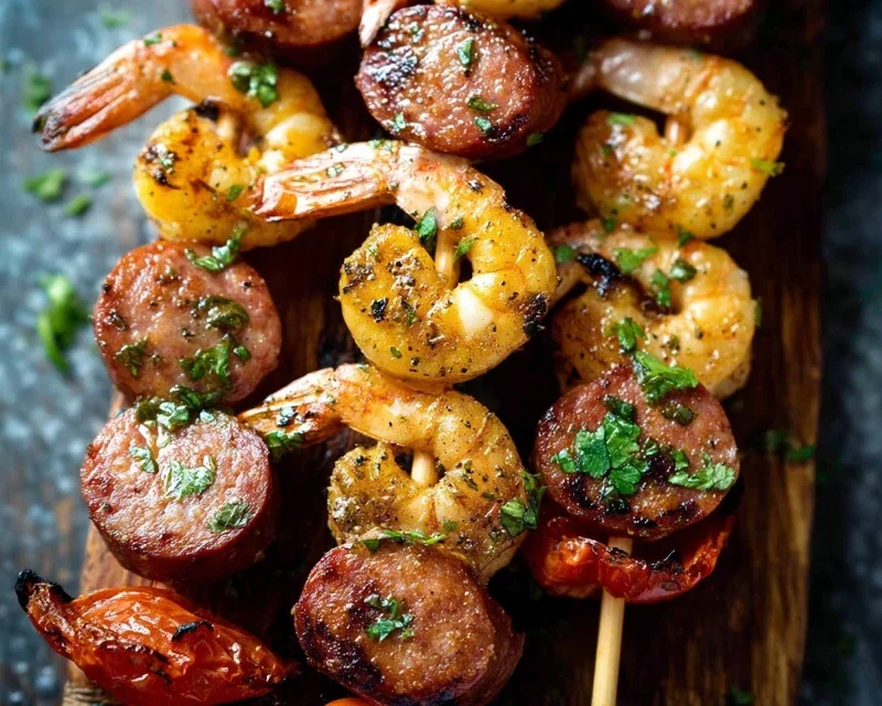 Sausage and Shrimp Kabobs