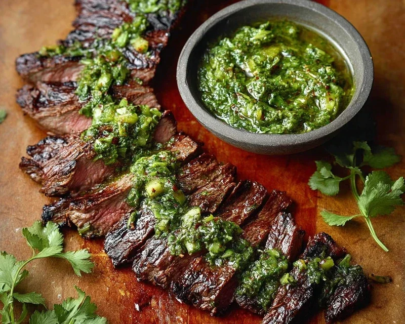 Skirt Steak Marinade Recipe with Chimichurri Recipe