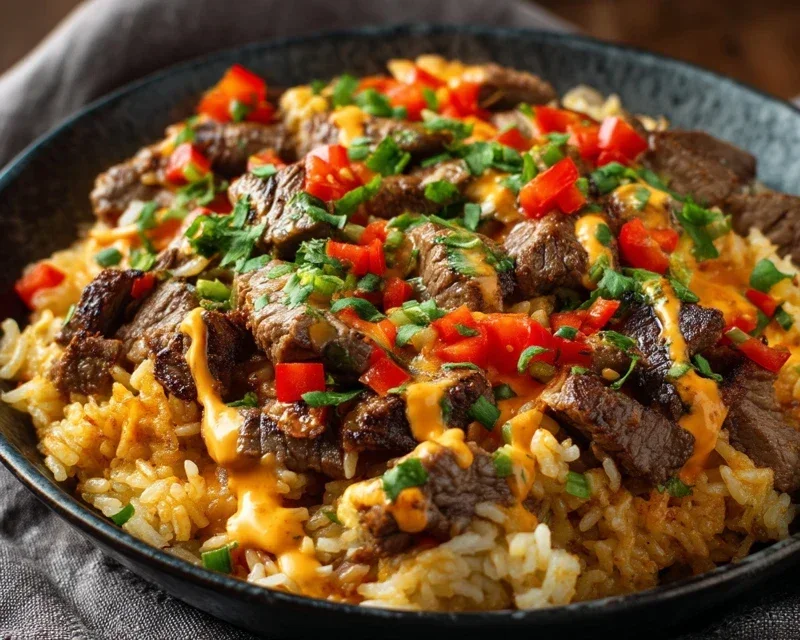 Steak Queso Rice : A Flavorful Recipe