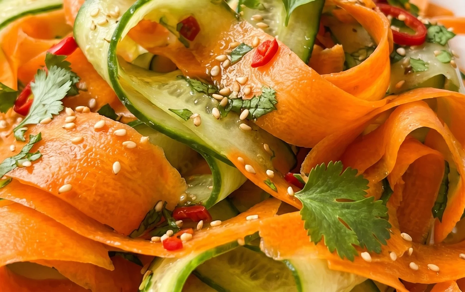 Carrot and Cucumber Ribbon Salad