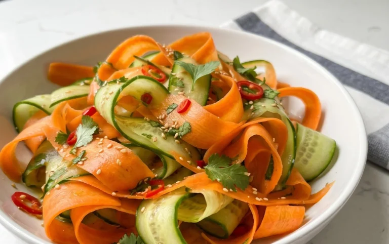 Carrot and Cucumber Ribbon Salad