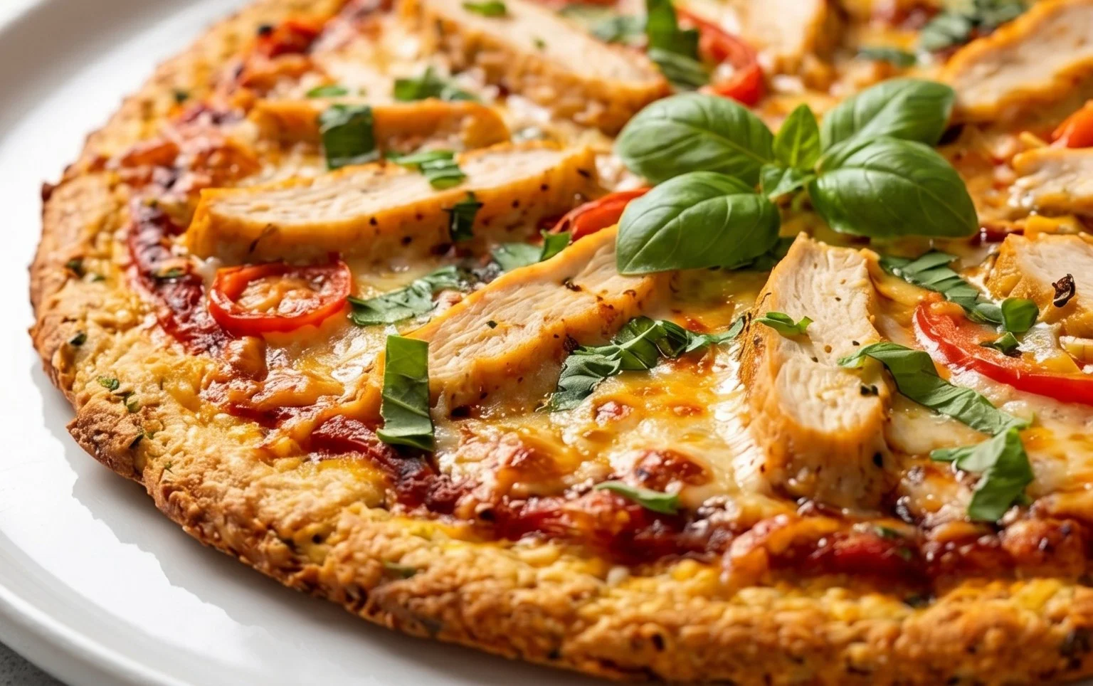Chicken Crust Pizza (Low Carb + High Protein