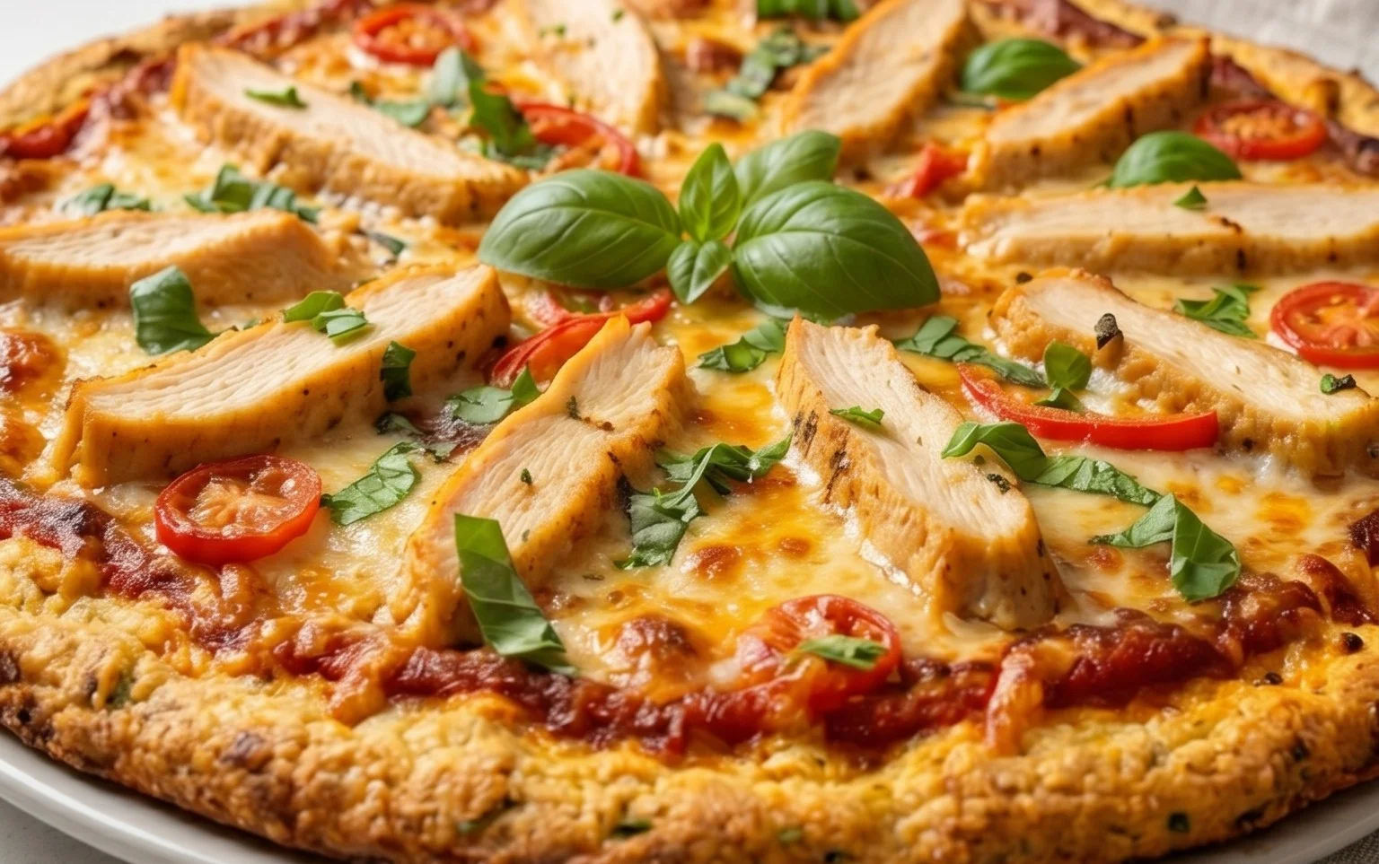 Chicken Crust Pizza (Low Carb + High Protein