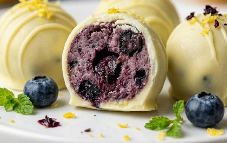 LEMON BLUEBERRY TRUFFLES