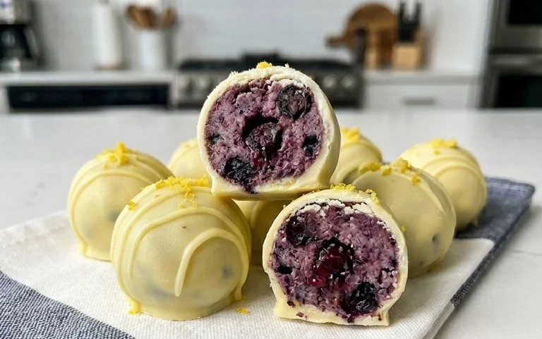 LEMON BLUEBERRY TRUFFLES