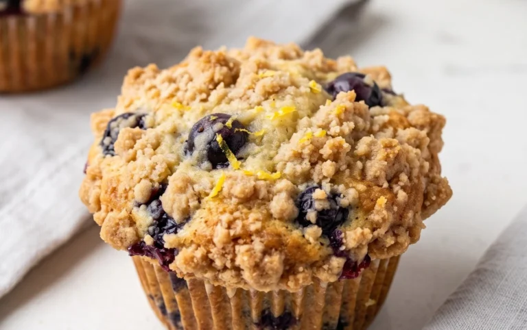Lemon Blueberry Streusel Muffins