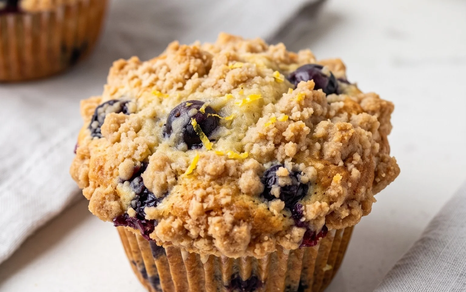 Lemon Blueberry Streusel Muffins
