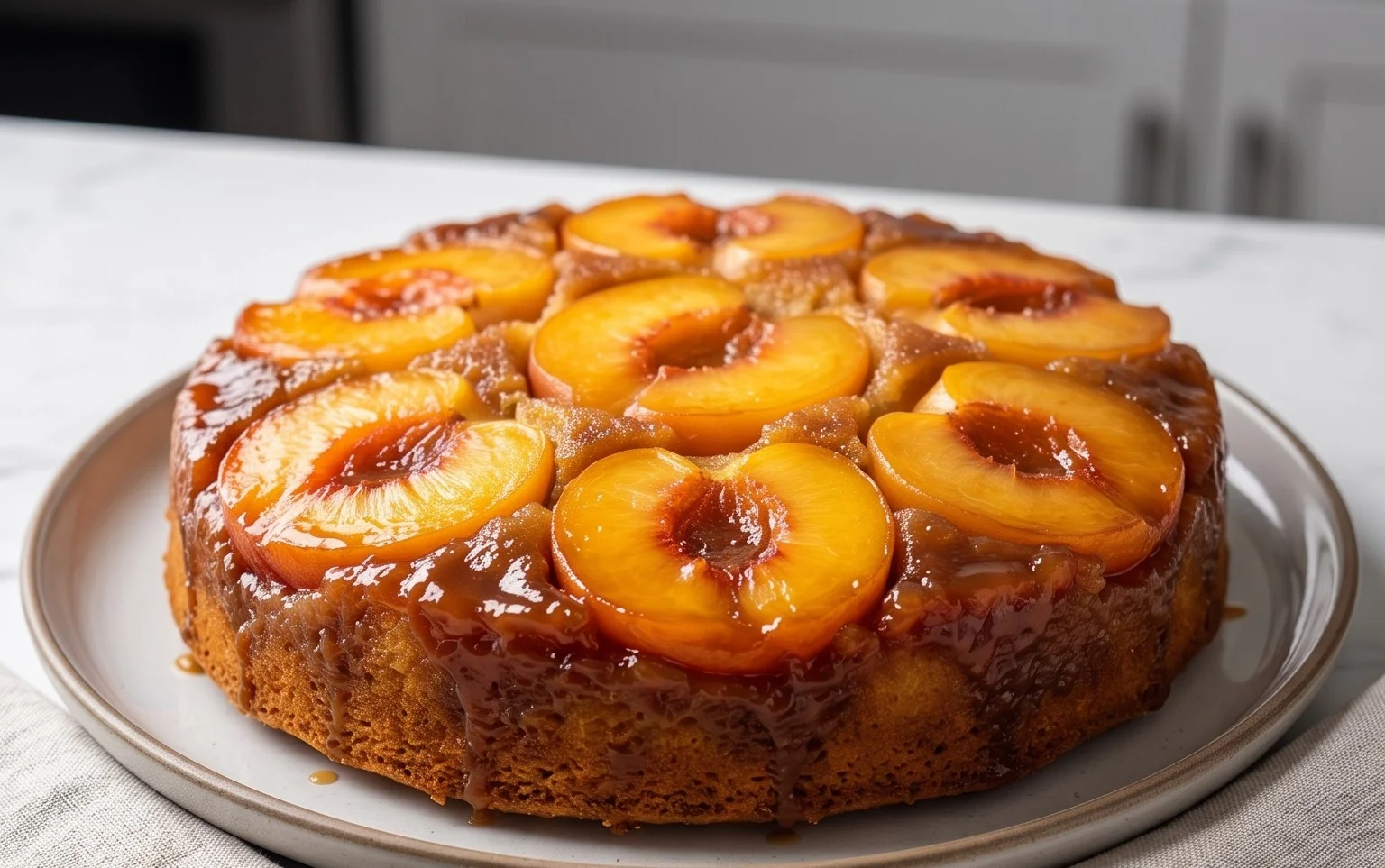 Peach Upside-Down Cake Recipe
