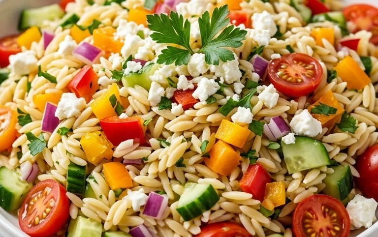 Rainbow Orzo Salad