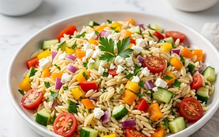 Rainbow Orzo Salad