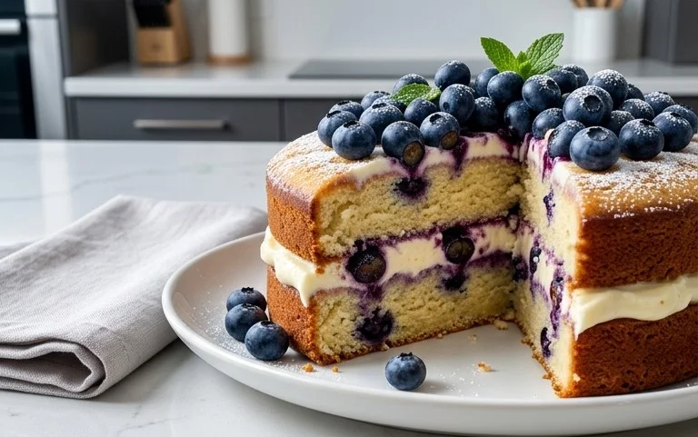 Nova Scotia Blueberry Cream Cake