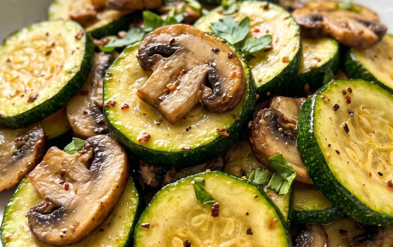 Skillet Zucchini and Mushrooms