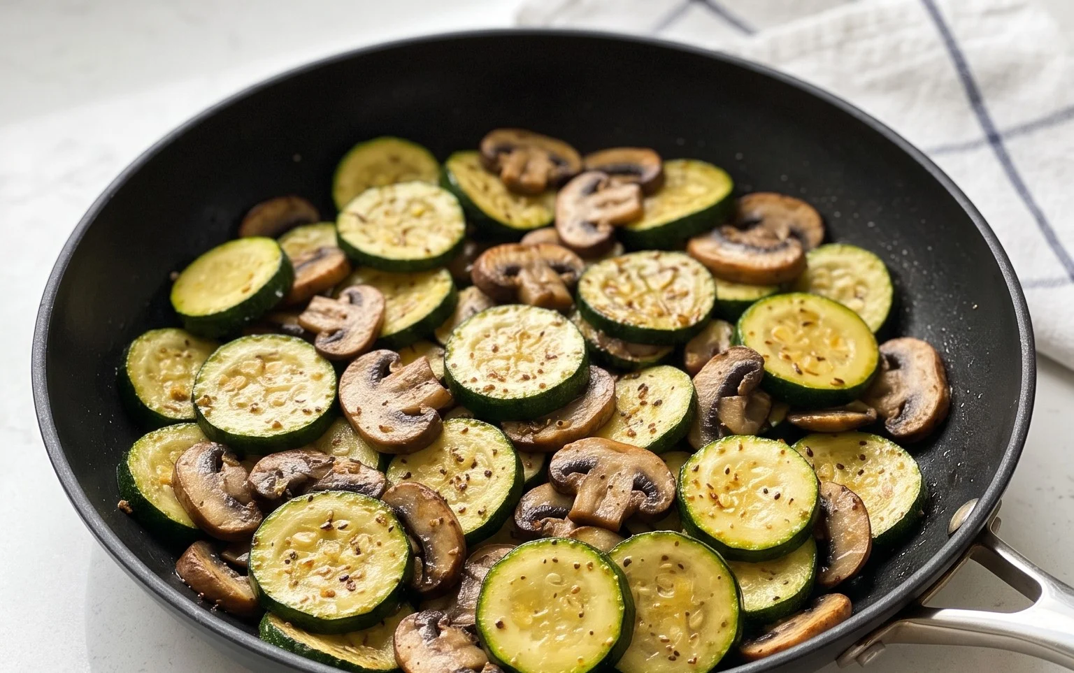 Skillet Zucchini and Mushrooms