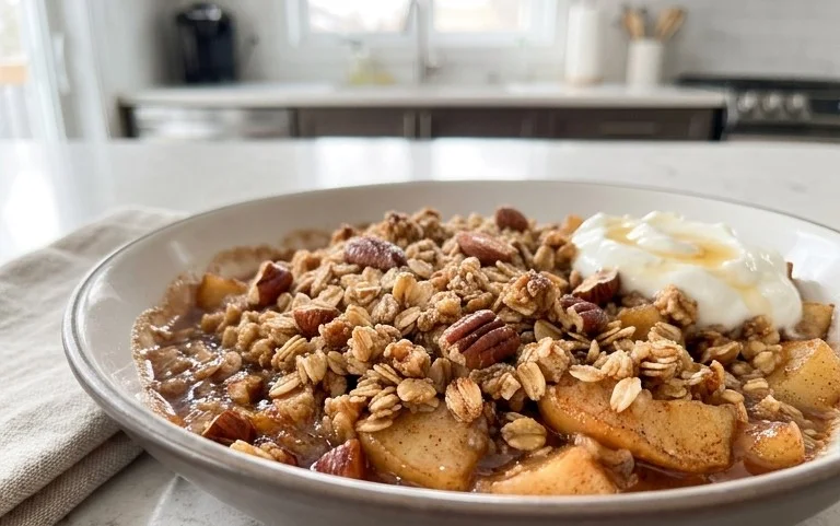 Healthy Breakfast Apple Crum extractble
