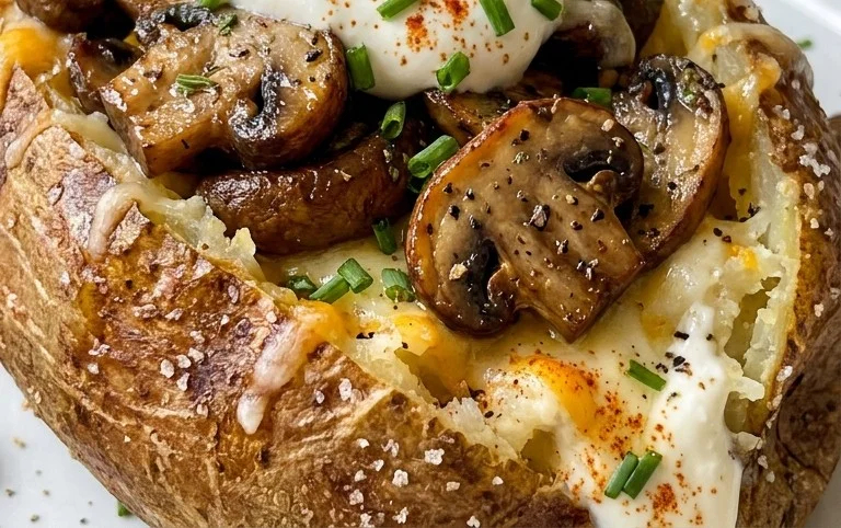 The Ultimate Stuffed Baked Potatoes with Mushrooms