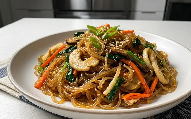 Japchae (Korean Glass Noodle Stir Fry)