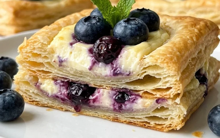 Blueberry Cream Cheese Puff Pastry