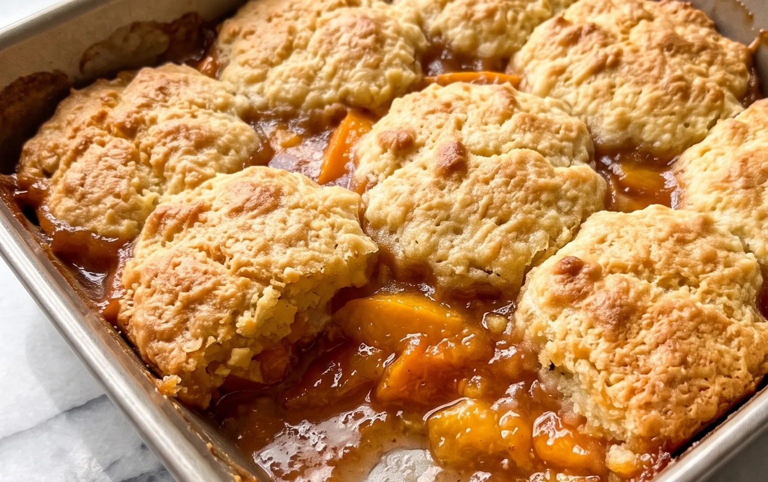 The Easiest Southern Peach Cobbler