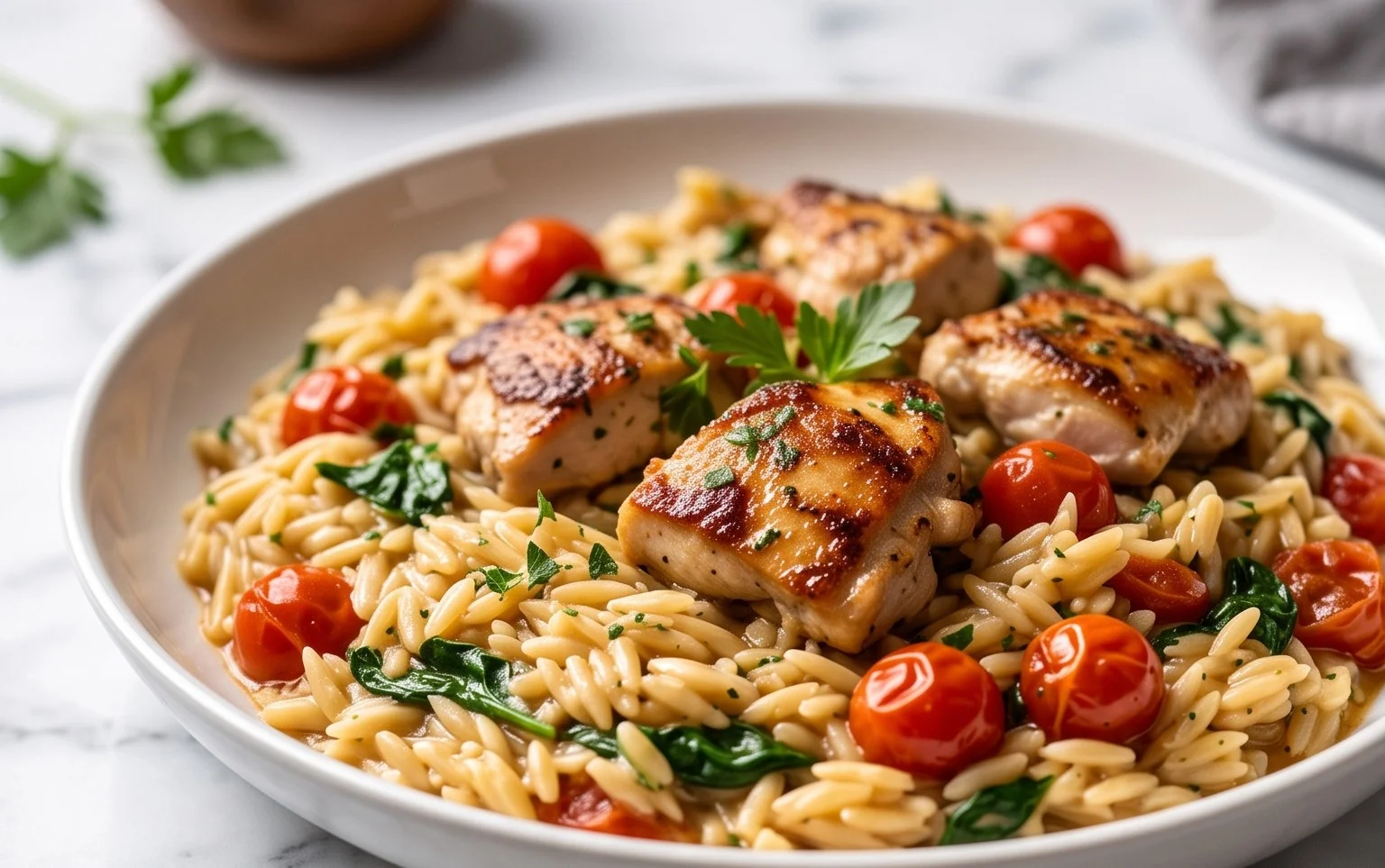 Chicken Orzo (30-Minutes, One-Pan)