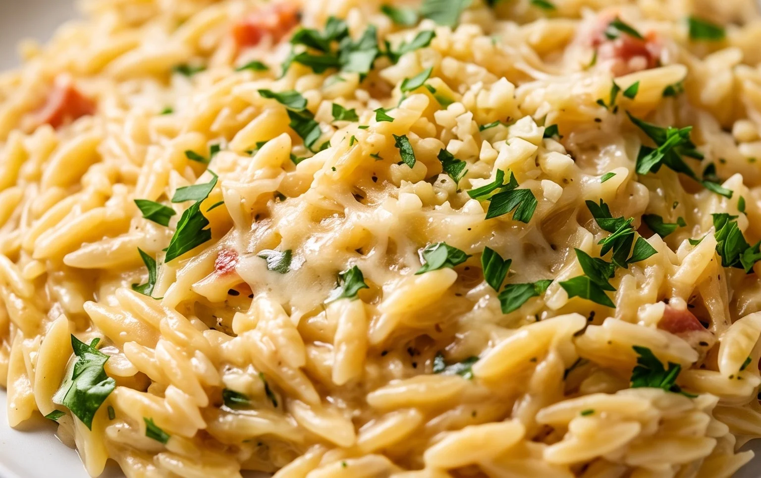 Creamy Garlic Parmesan Orzo