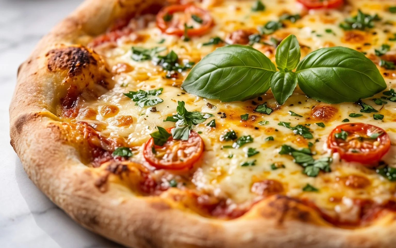 buttery garlic pizza