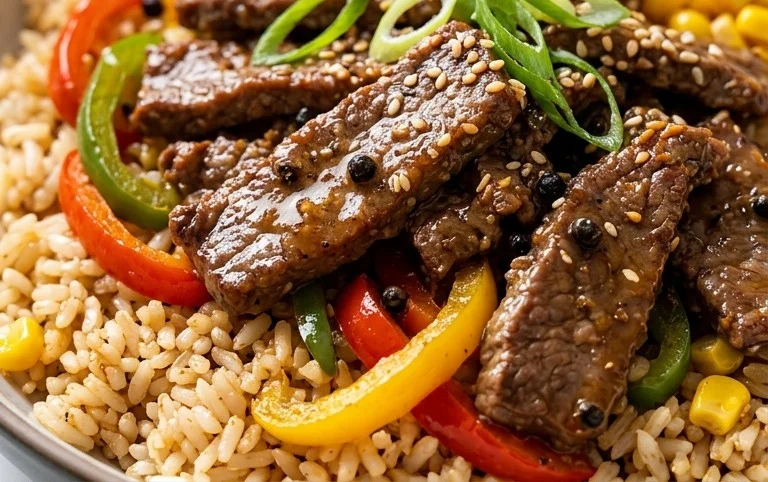 Beef Pepper Rice Bowl is a delicious meal option.