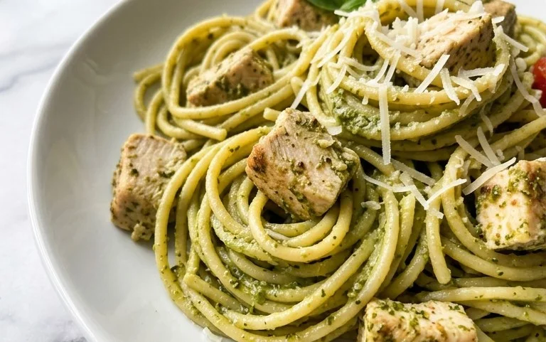 Creamy Chicken Pesto Pasta