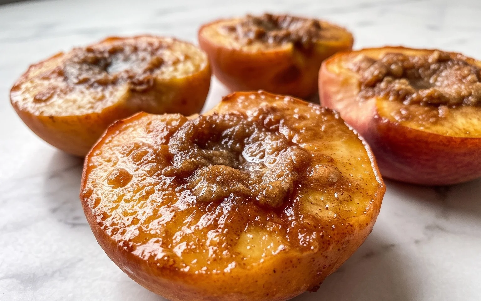 Cinnamon Sugar Baked Peaches