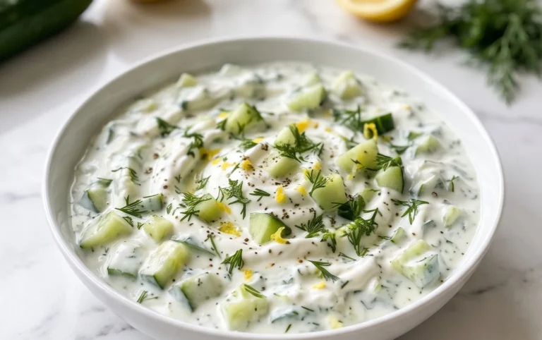 Cucumber Dip with Sour Cream and Dill