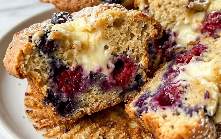 Berry Cream Cheese Muffins