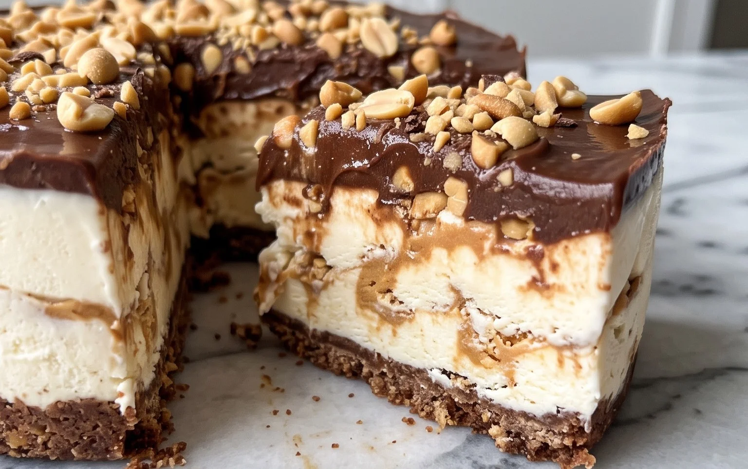 Buster Bar Ice Cream Cake