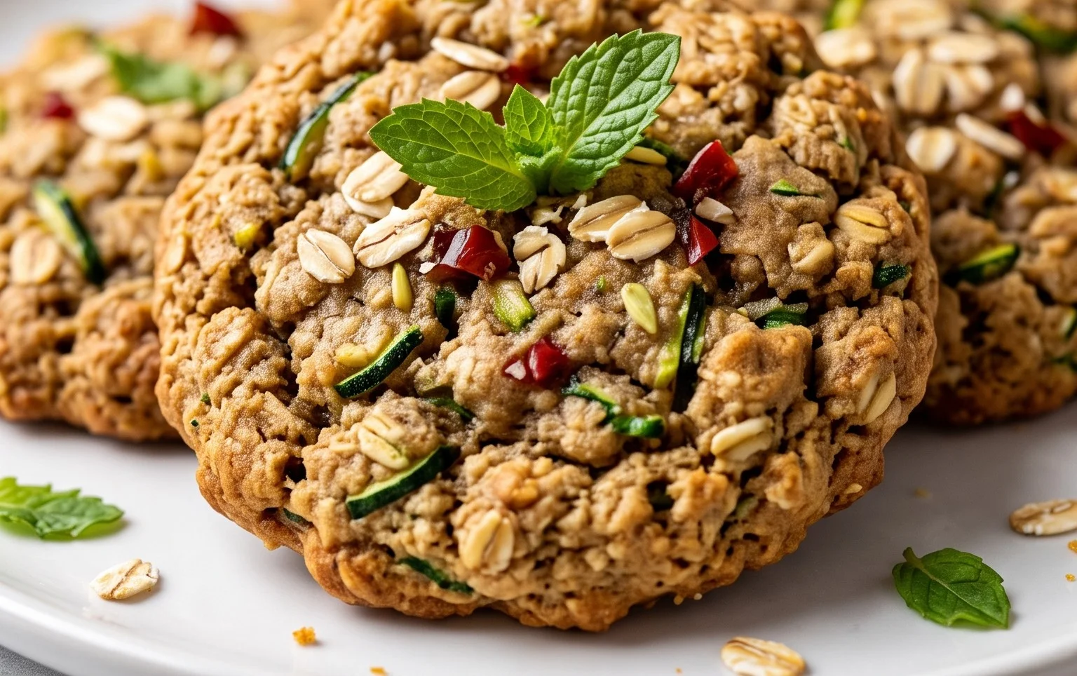 Healthy Zucchini Oatmeal Cookies