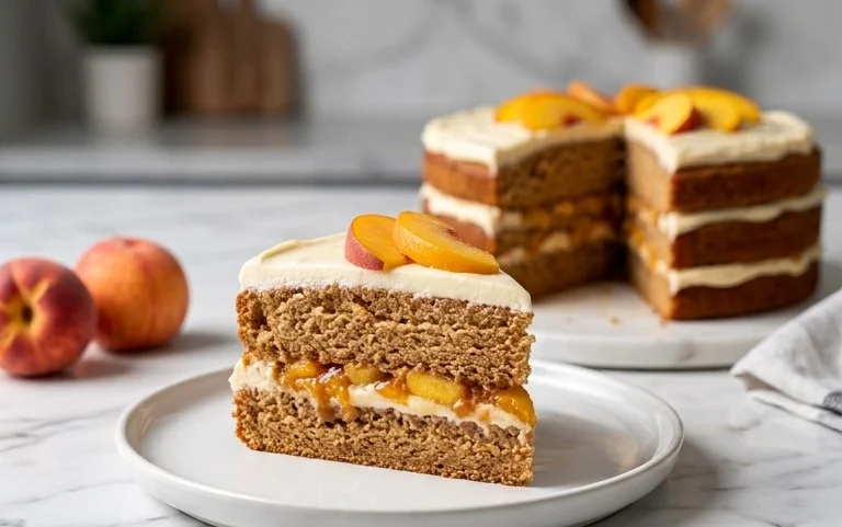 Brown Sugar Layer Cake with Peach Filling