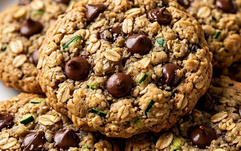 Homemade Zucchini-Oat Chocolate Chip Cookies