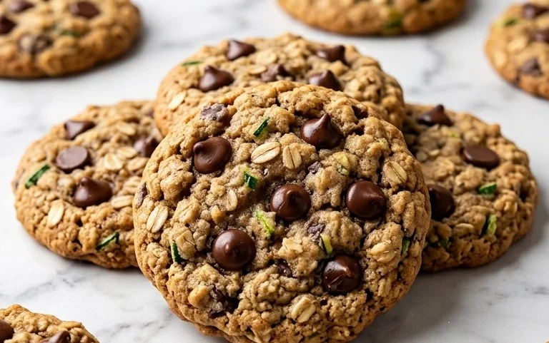 Homemade Zucchini-Oat Chocolate Chip Cookies