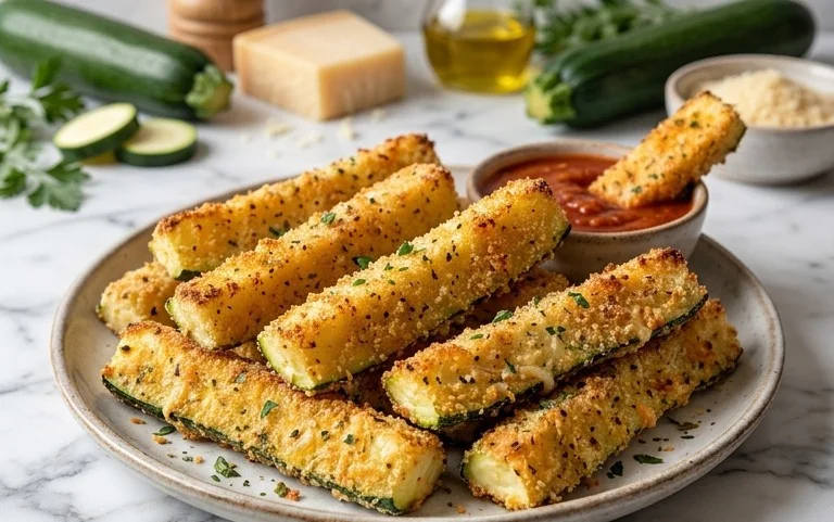 Baked Zucchini Sticks (Oven or Air Fryer)